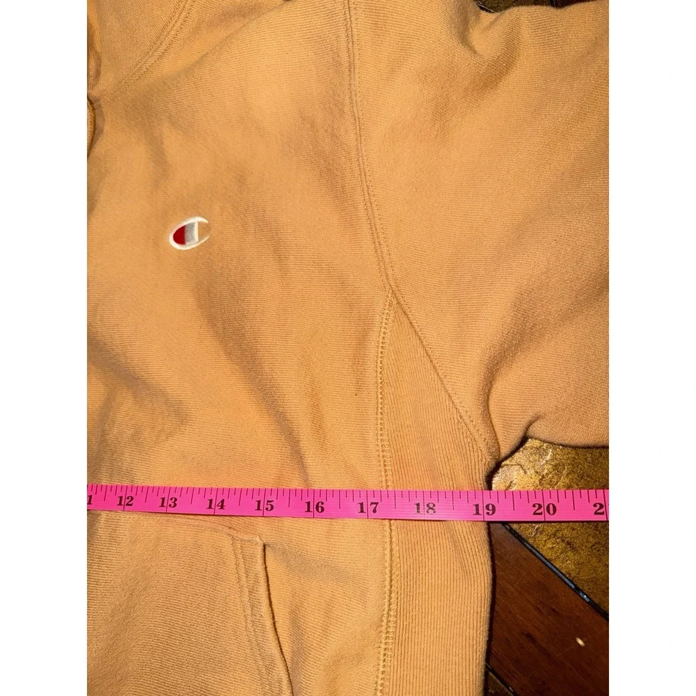 Champion‎ Reverse Weave Pullover Hoodie Sweatshirt Men's Small Tan